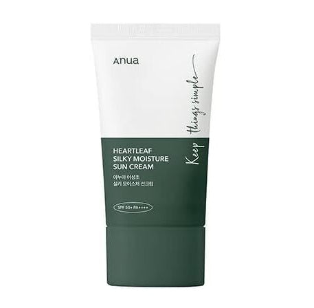 Anua - Heartleaf Silky Moisture Sun Cream SPF50+/PA++++ - Moisturizing Face Cream with Filter - 50ml